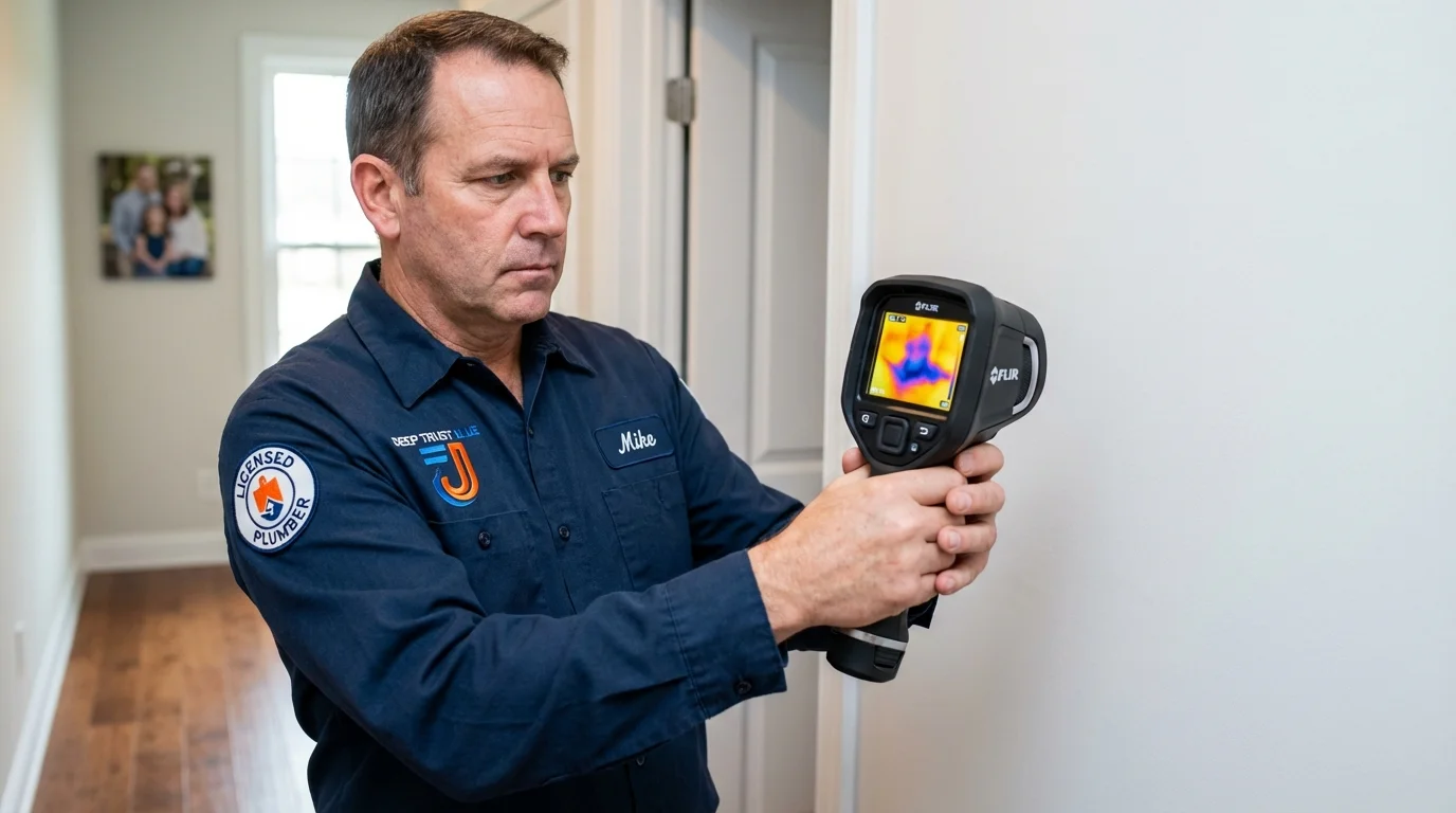 Thermal imaging leak detection by Johns Plumbing LLC in Arnaudville