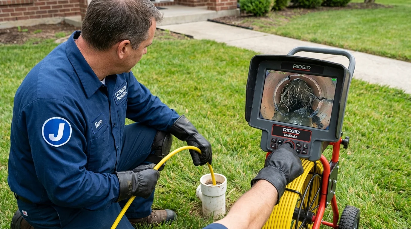 Sewer camera inspection being performed by Johns Plumbing LLC in Arnaudville